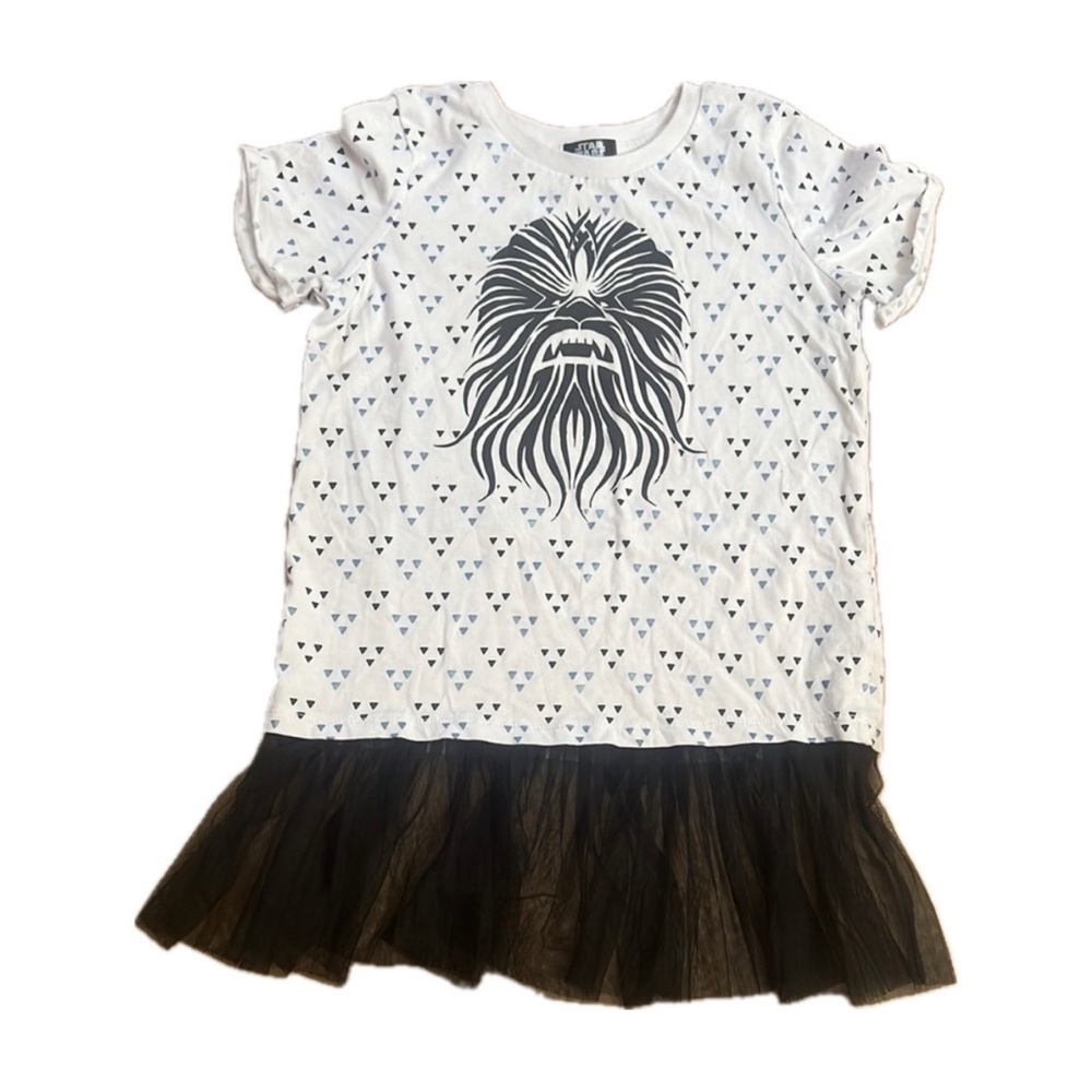Star Wars Chewbacca Girls Graphic Top with Tulle Hem - Size XL - Disney